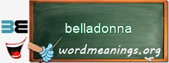 WordMeaning blackboard for belladonna